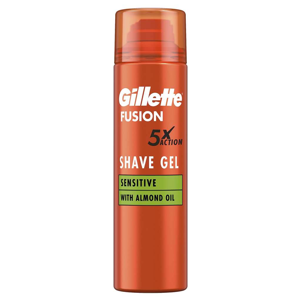 Gillette Fusion5 Ultra Sensitive Shaving Gel for Men, 200 ml, Soothes & Protects Sensitive Skin Leaving It Clean & Comfortable