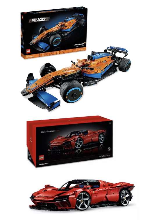 LEGO 42141 Technic McLaren Formula 1 Race Car / 42143 Technic Ferrari Daytona SP3 £233.99